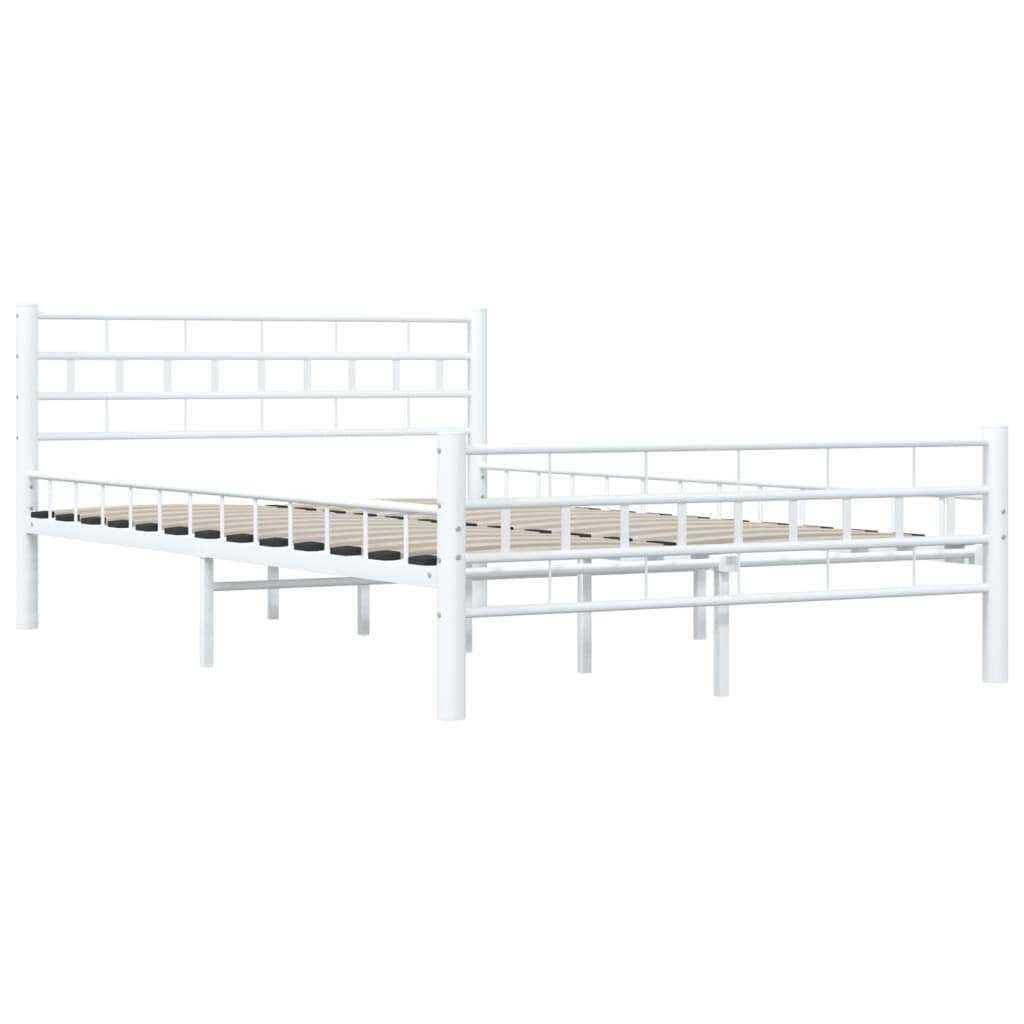 Bedframe Metaal 140 x 200 cm Wit