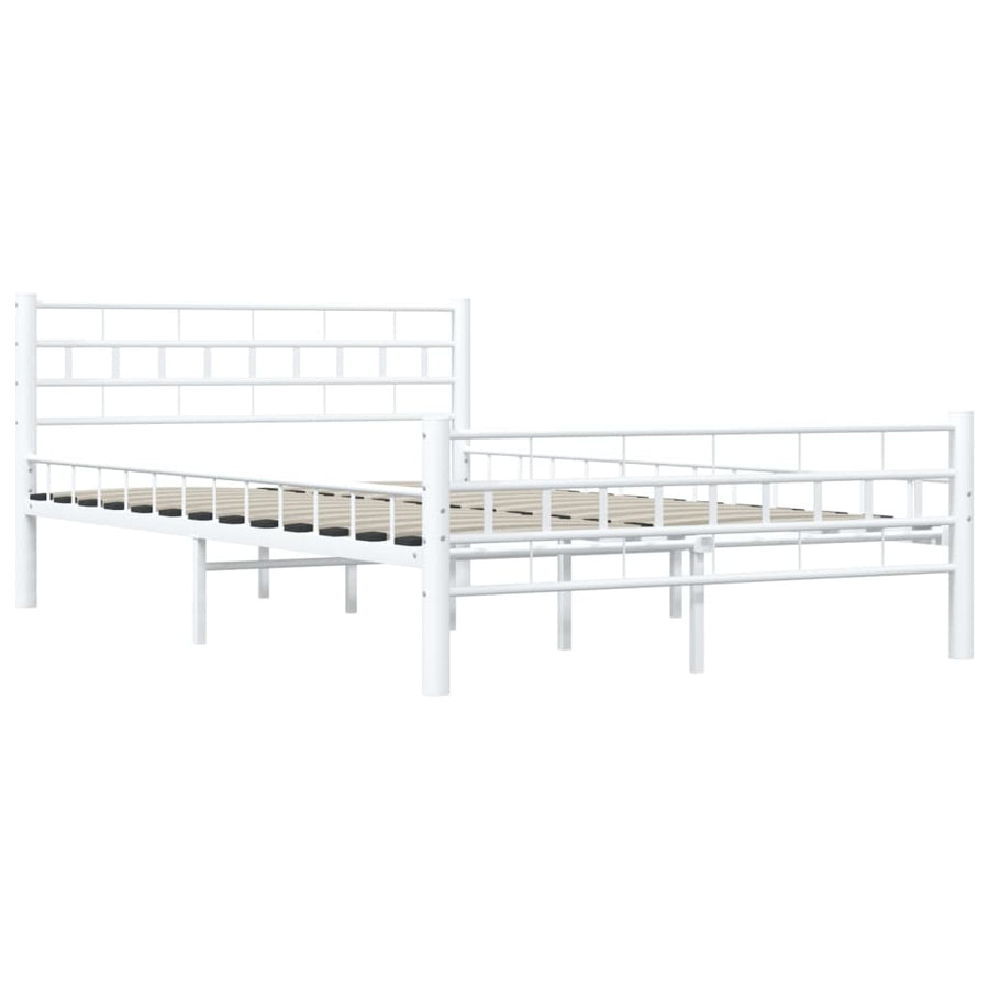 Bedframe Metaal 140 x 200 cm Wit