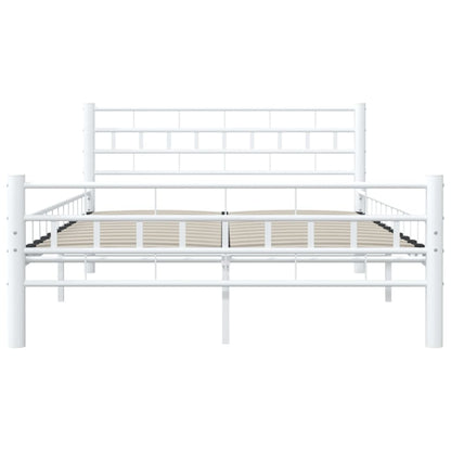 Bedframe Metaal 140 x 200 cm Wit