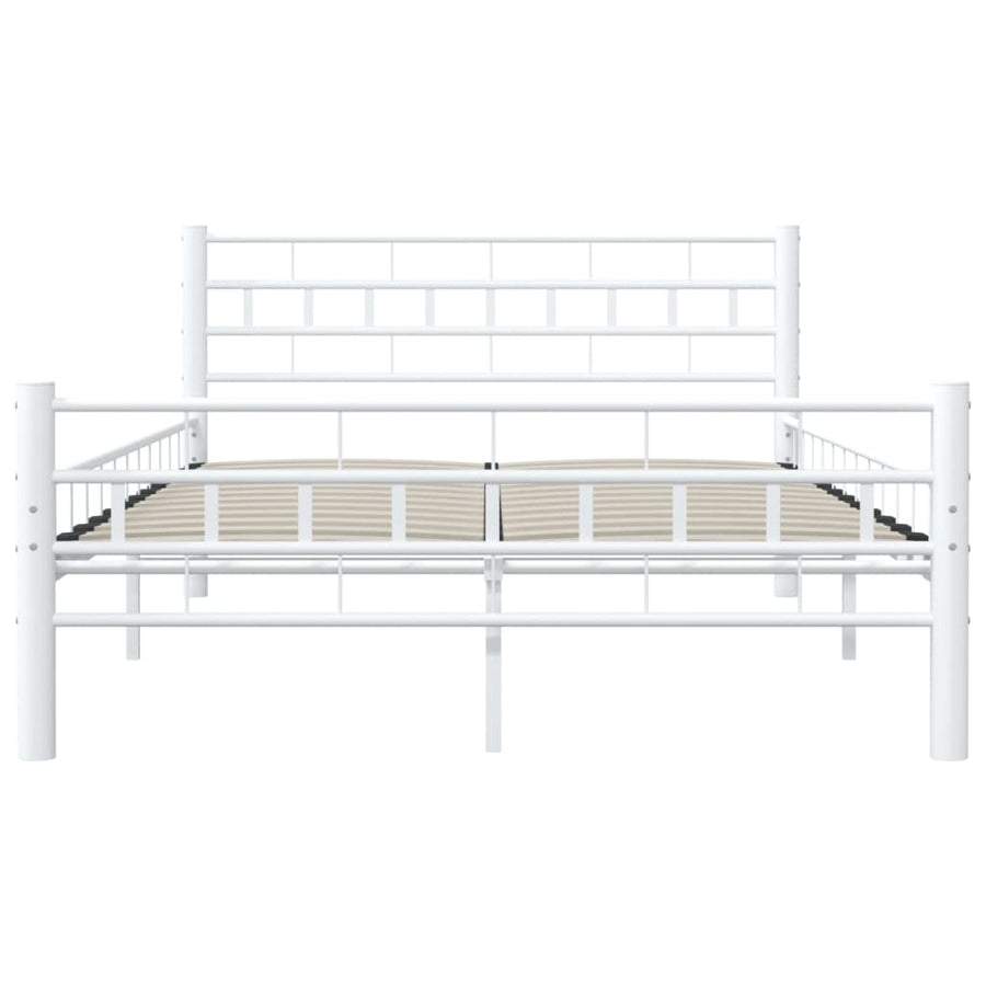 Bedframe Metaal 140 x 200 cm Wit