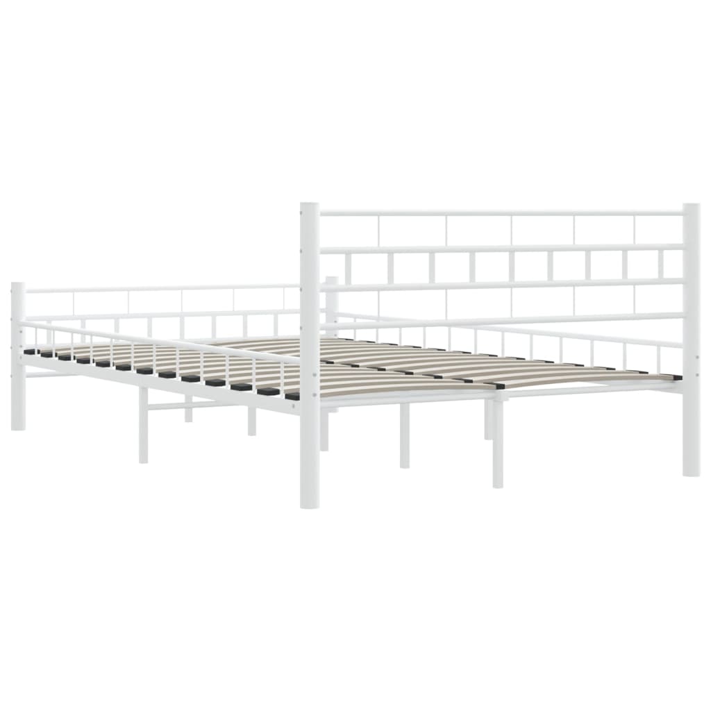 Bedframe Metaal 140 x 200 cm Wit