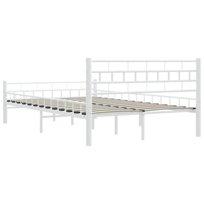 Bedframe Metaal 140 x 200 cm Wit