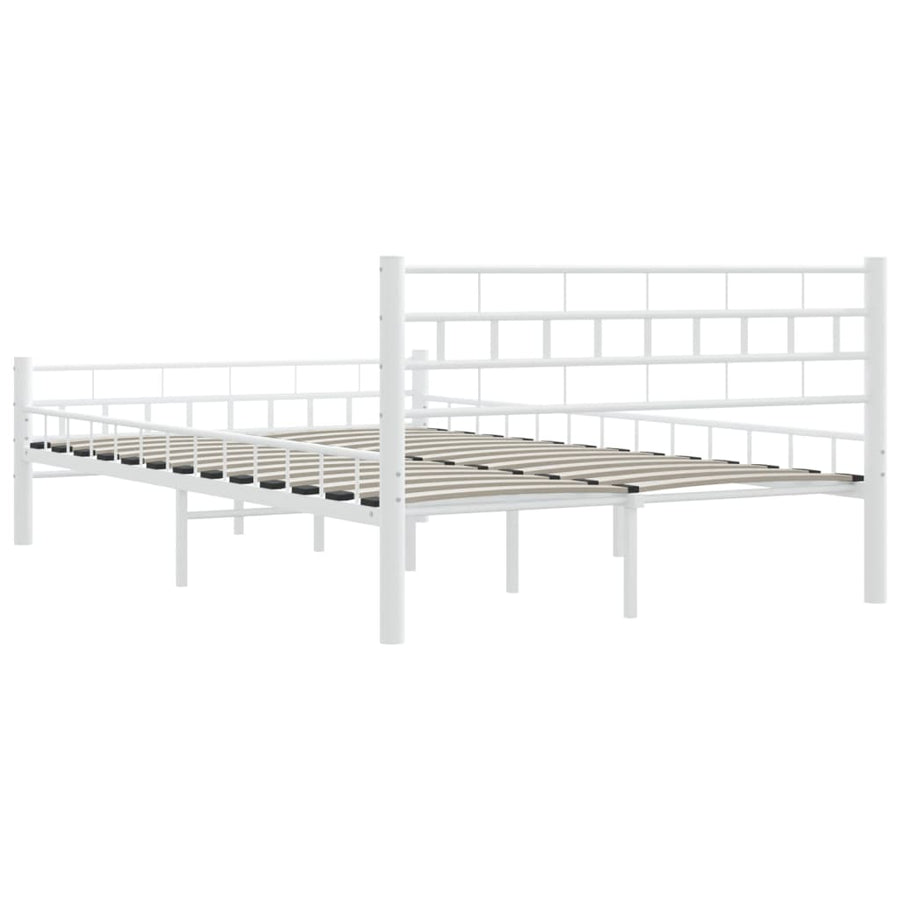 Bedframe Metaal 140 x 200 cm Wit
