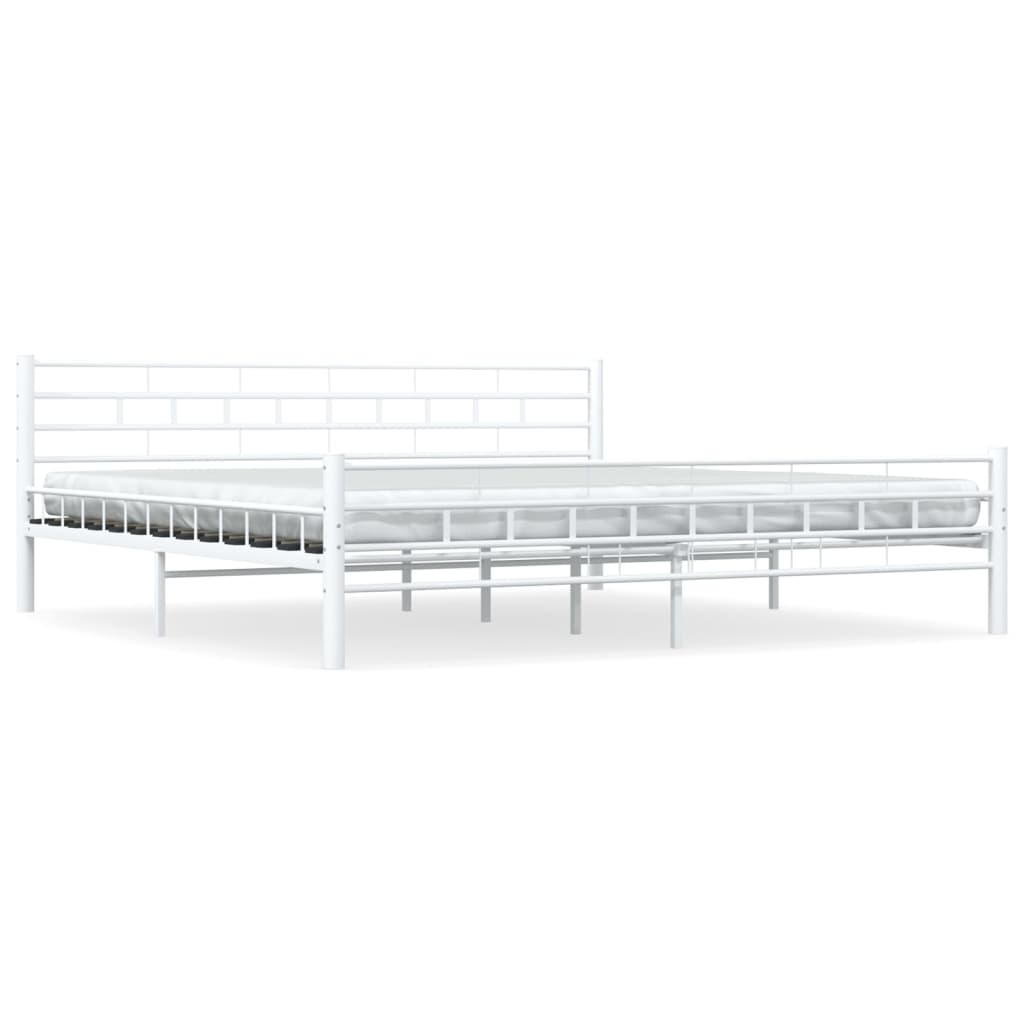Bedframe Metaal 200 x 200 cm Wit