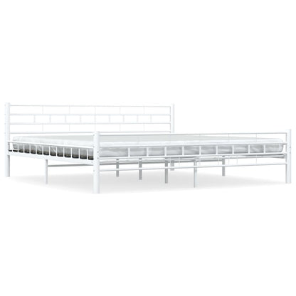 Bedframe Metaal 200 x 200 cm Wit