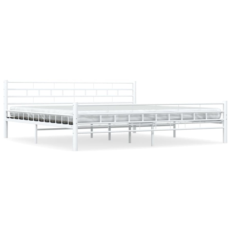 Bedframe Metaal 200 x 200 cm Wit