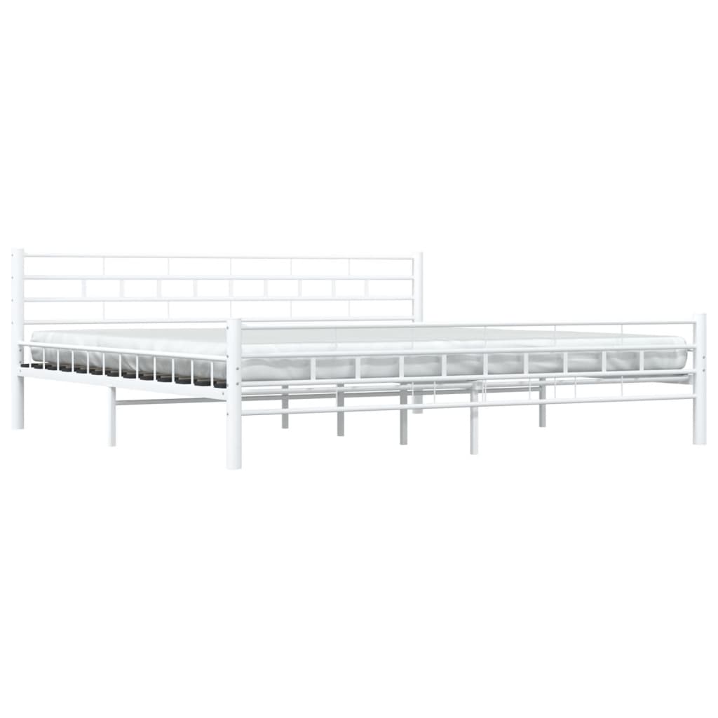 Bedframe Metaal 200 x 200 cm Wit
