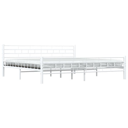 Bedframe Metaal 200 x 200 cm Wit