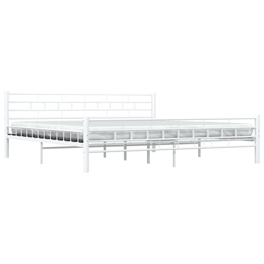 Bedframe Metaal 200 x 200 cm Wit