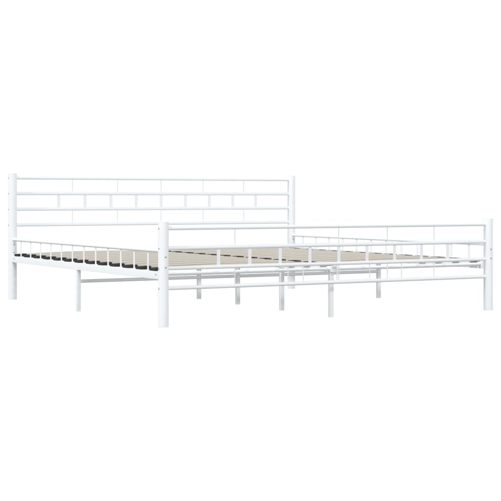Bedframe Metaal 200 x 200 cm Wit