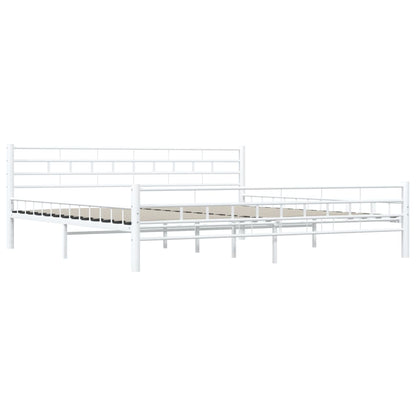 Bedframe Metaal 200 x 200 cm Wit