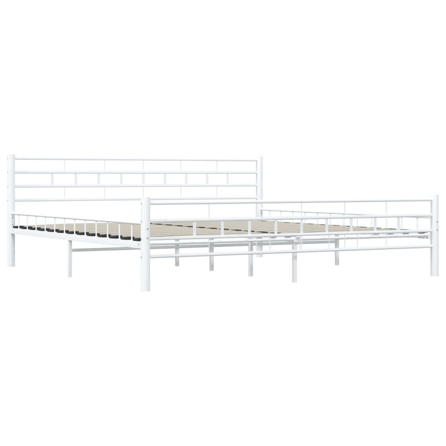 Bedframe Metaal 200 x 200 cm Wit