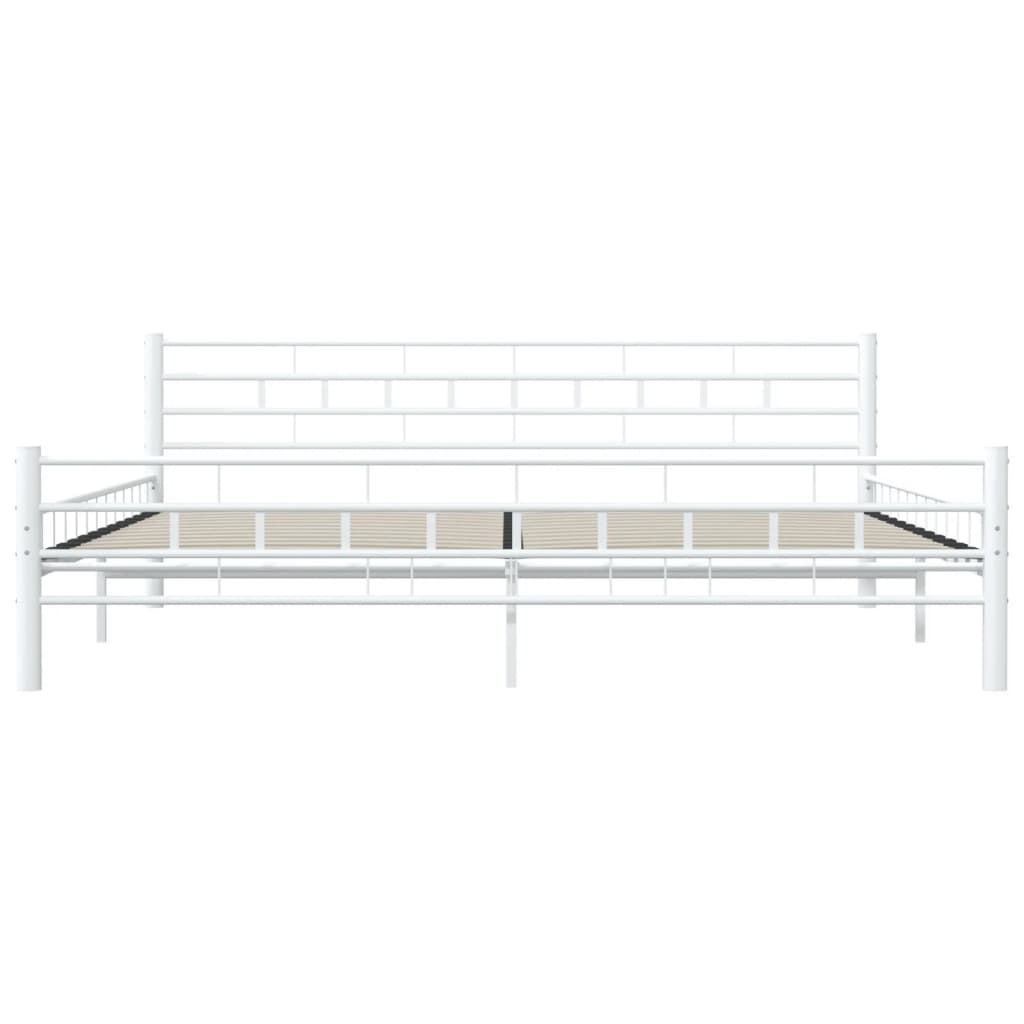 Bedframe Metaal 200 x 200 cm Wit