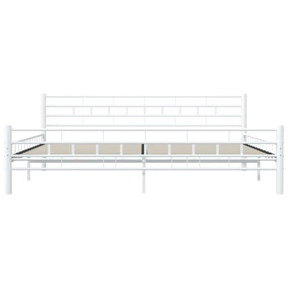 Bedframe Metaal 200 x 200 cm Wit
