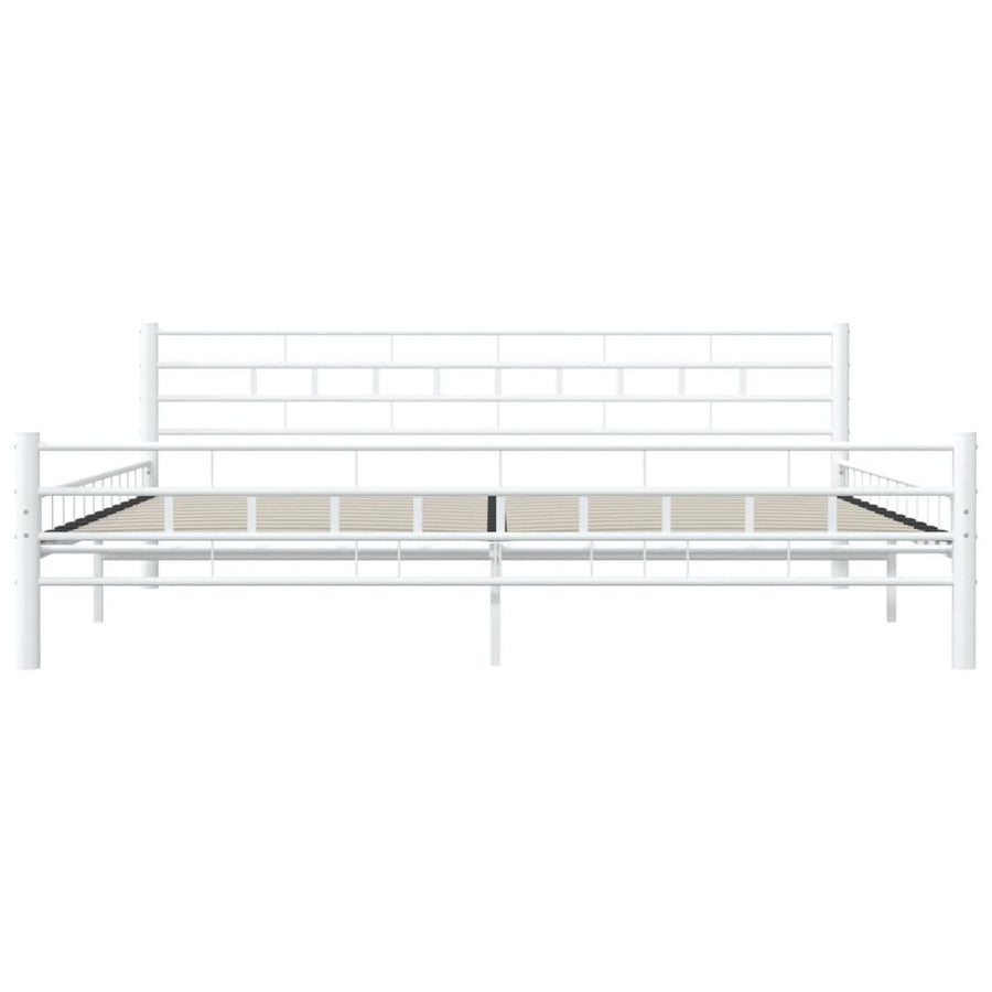 Bedframe Metaal 200 x 200 cm Wit