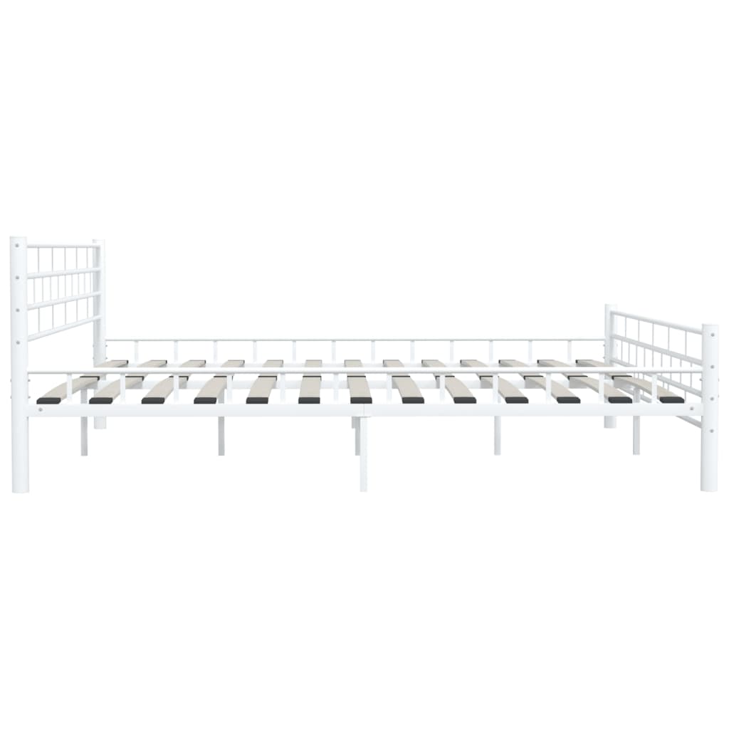 Bedframe Metaal 200 x 200 cm Wit
