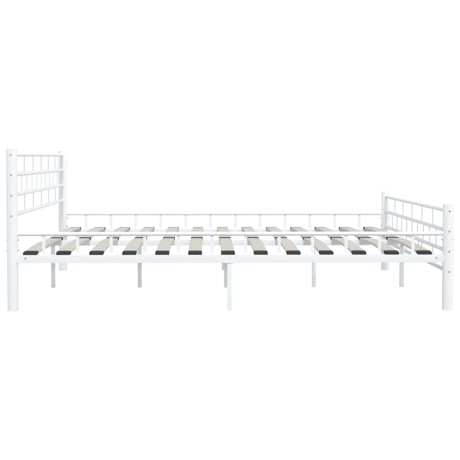 Bedframe Metaal 200 x 200 cm Wit