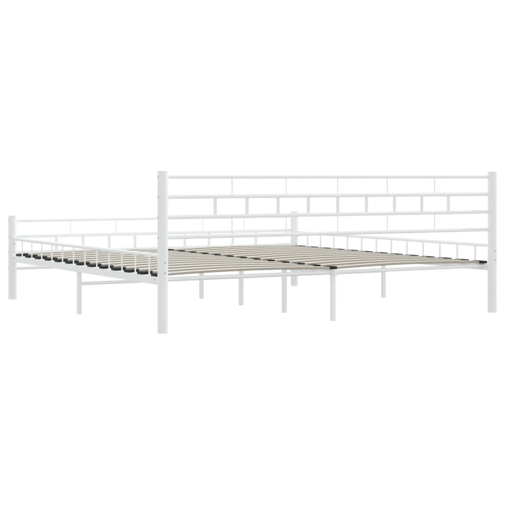 Bedframe Metaal 200 x 200 cm Wit