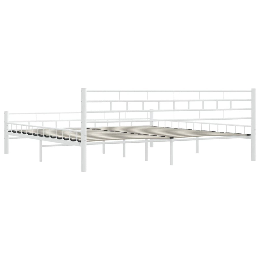 Bedframe Metaal 200 x 200 cm Wit