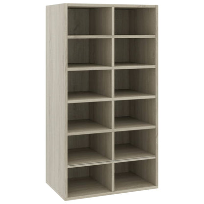 Schoenenrek 54x34x100,5 cm bewerkt hout sonoma eikenkleurig Sonoma eiken