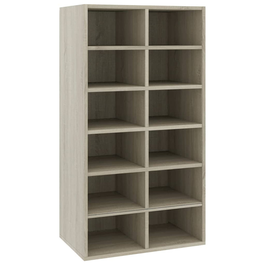 Schoenenrek 54x34x100,5 cm bewerkt hout sonoma eikenkleurig Sonoma eiken