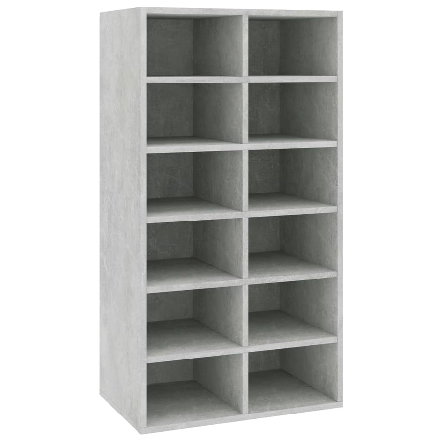 Schoenenrek 54X34X00,5 Cm Bewerkt Hout Betongrijs