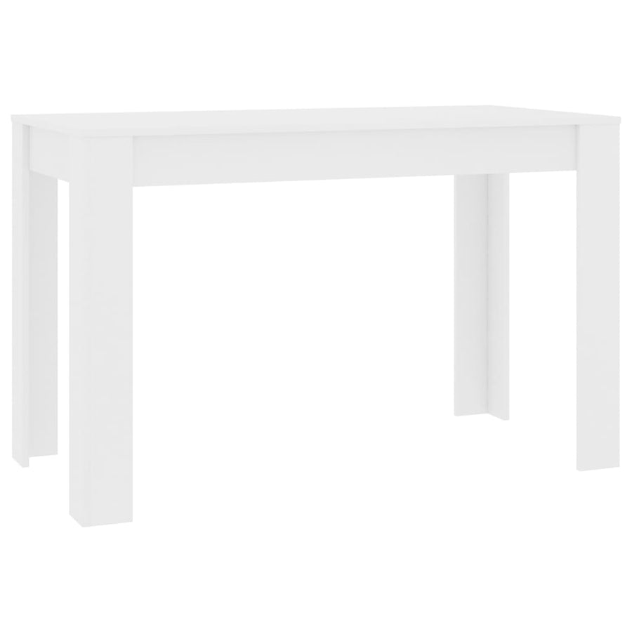 Eettafel 120x60x76 cm spaanplaat wit Wit