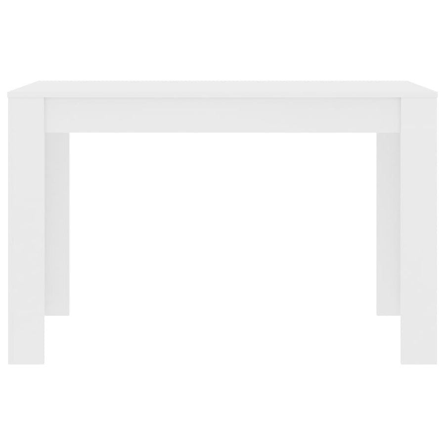 Eettafel 120x60x76 cm spaanplaat wit Wit