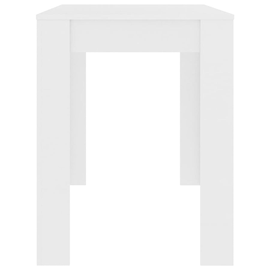 Eettafel 120x60x76 cm spaanplaat wit Wit