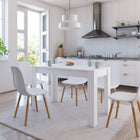 Eettafel 120x60x76 cm spaanplaat wit