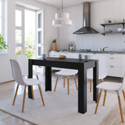 Dining table 120x60x76 cm treated wood black
