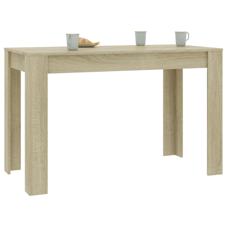 Eettafel 120x60x76 cm bewerkt hout sonoma eikenkleurig Sonoma eiken