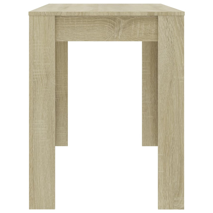 Eettafel 120x60x76 cm bewerkt hout sonoma eikenkleurig Sonoma eiken