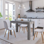 Eettafel 120x60x76 cm spaanplaat betongrijs