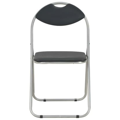Eetkamerstoelen Inklapbaar Kunstleer 4 Zwart