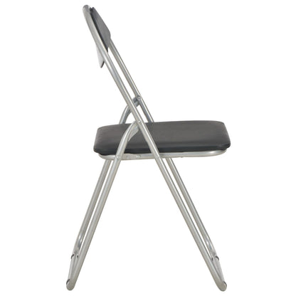 Eetkamerstoelen Inklapbaar Kunstleer 4 Zwart