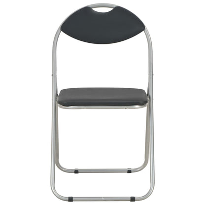 Eetkamerstoelen Inklapbaar Kunstleer 6 Zwart
