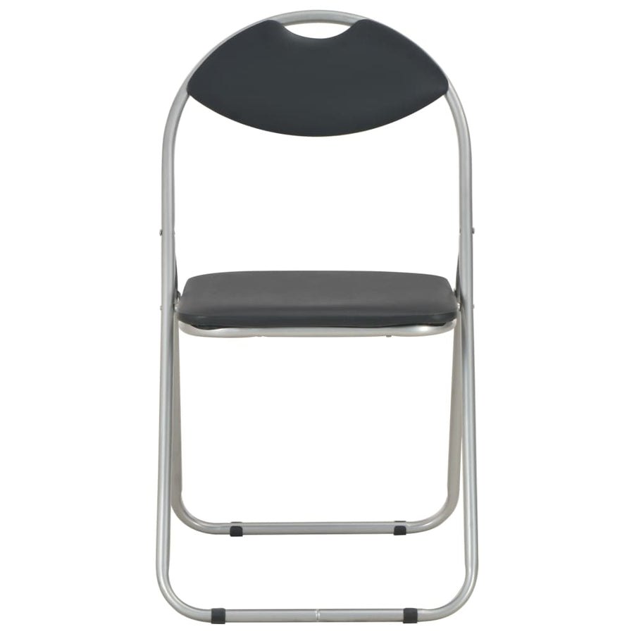 Eetkamerstoelen Inklapbaar Kunstleer 6 Zwart