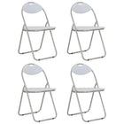Eetkamerstoelen inklapbaar 4 stuks wit