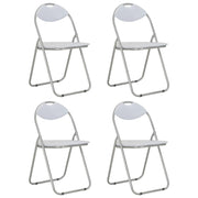 Eetkamerstoelen inklapbaar 4 stuks wit