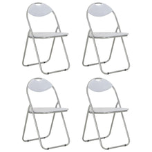 Eetkamerstoelen Inklapbaar Kunstleer 4 Wit