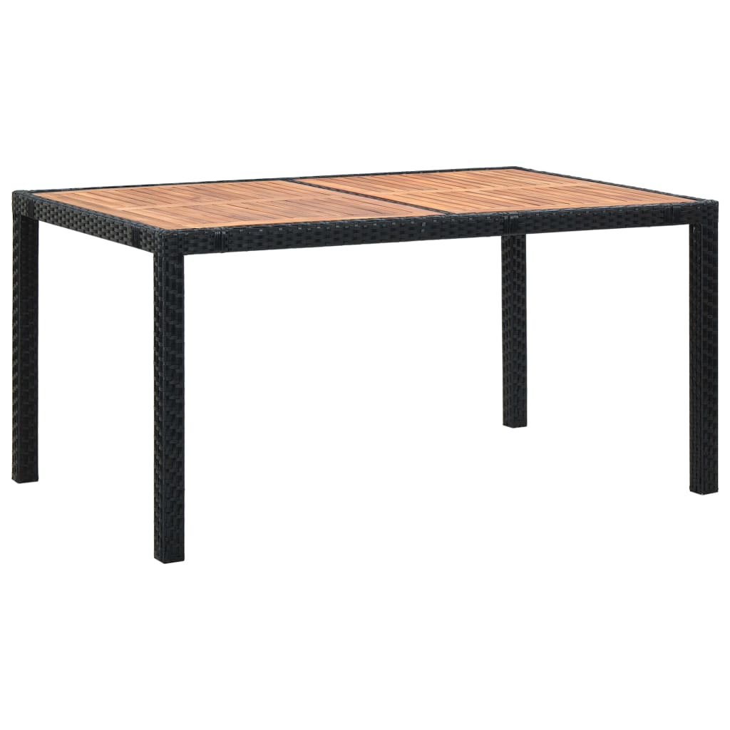 7-Delige Tuinset Poly Rattan Acaciahout 6