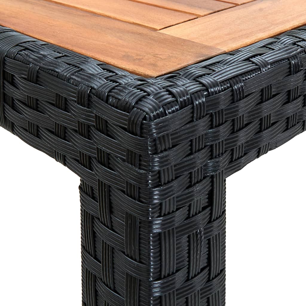 7-Delige Tuinset Poly Rattan Acaciahout 6