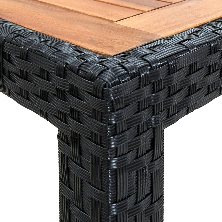 7-Delige Tuinset Poly Rattan Acaciahout 6