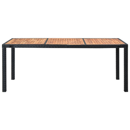 9-delige Tuinset met kussens poly rattan zwart