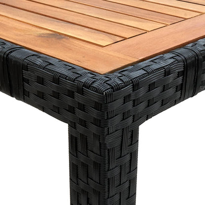 9-delige Tuinset met kussens poly rattan zwart