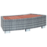 Spatrap 92x45x25 cm poly rattan grijs