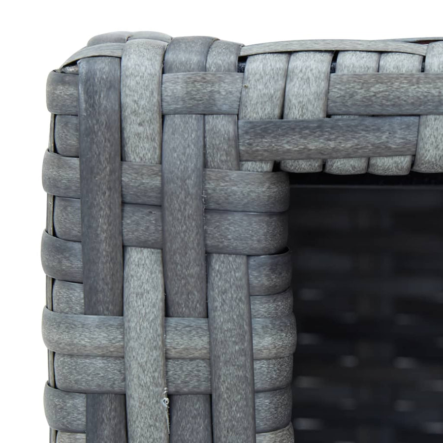 Spatrap 92X45X25 Cm Poly Rattan Grijs