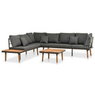 Loungeset massief acaciahout 4-delig