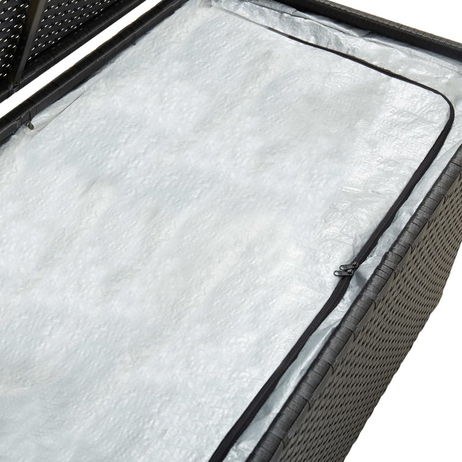 Tuinbox Poly Rattan 100 x 50 x 50 cm Zwart